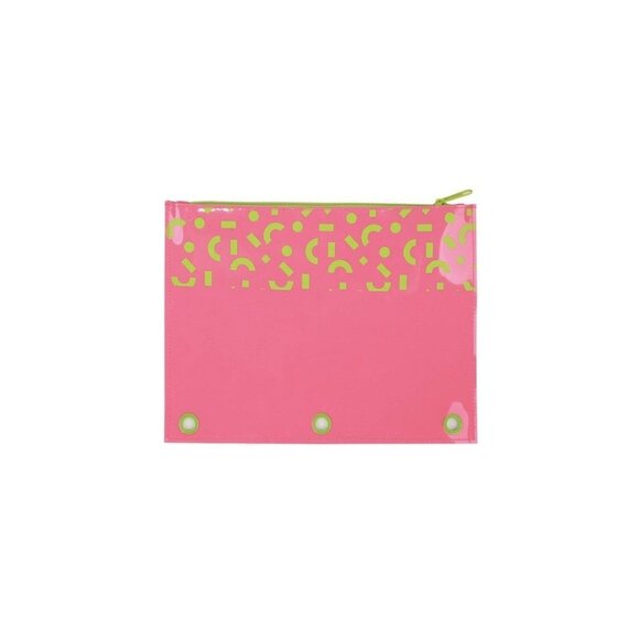 Up&up Jelly Binder Pouch 3-Ring with Zipper - Pink / Green Watermelon Print - Picture 1 of 1
